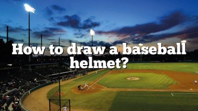 How to draw a baseball helmet?