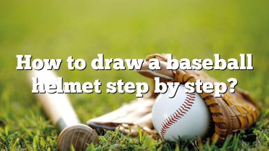 How to draw a baseball helmet step by step?