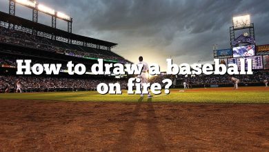 How to draw a baseball on fire?