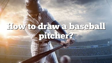 How to draw a baseball pitcher?