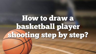 How to draw a basketball player shooting step by step?