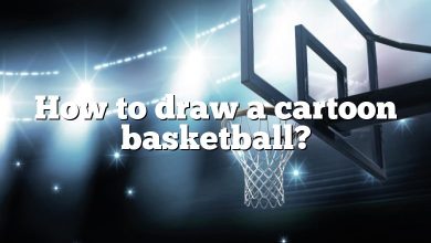 How to draw a cartoon basketball?