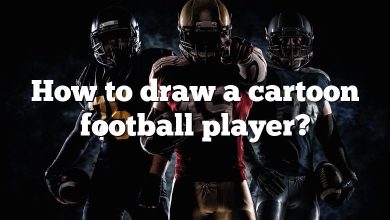 How to draw a cartoon football player?