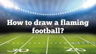 How to draw a flaming football?