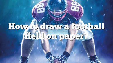 How to draw a football field on paper?