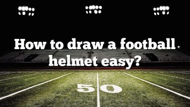 How to draw a football helmet easy?