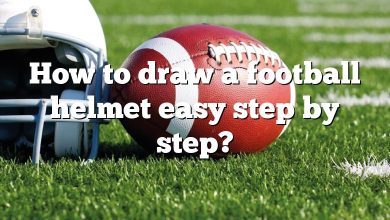 How to draw a football helmet easy step by step?