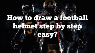 How to draw a football helmet step by step easy?