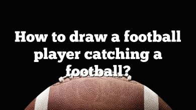 How to draw a football player catching a football?