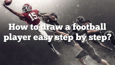 How to draw a football player easy step by step?
