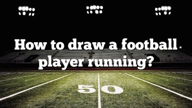 How to draw a football player running?