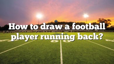 How to draw a football player running back?