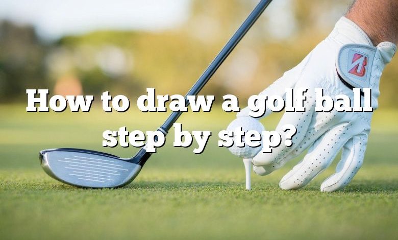 How to draw a golf ball step by step?