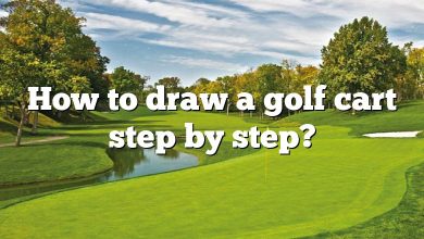 How to draw a golf cart step by step?
