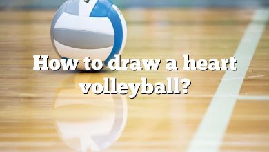 How to draw a heart volleyball?