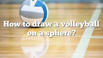 How to draw a volleyball on a sphere?