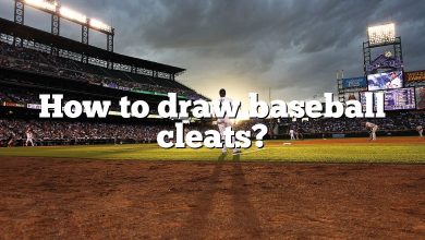 How to draw baseball cleats?