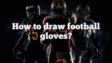 How to draw football gloves?