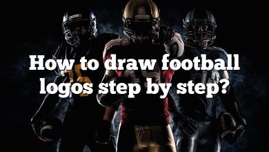 How to draw football logos step by step?