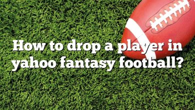 How to drop a player in yahoo fantasy football?