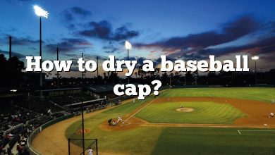 How to dry a baseball cap?