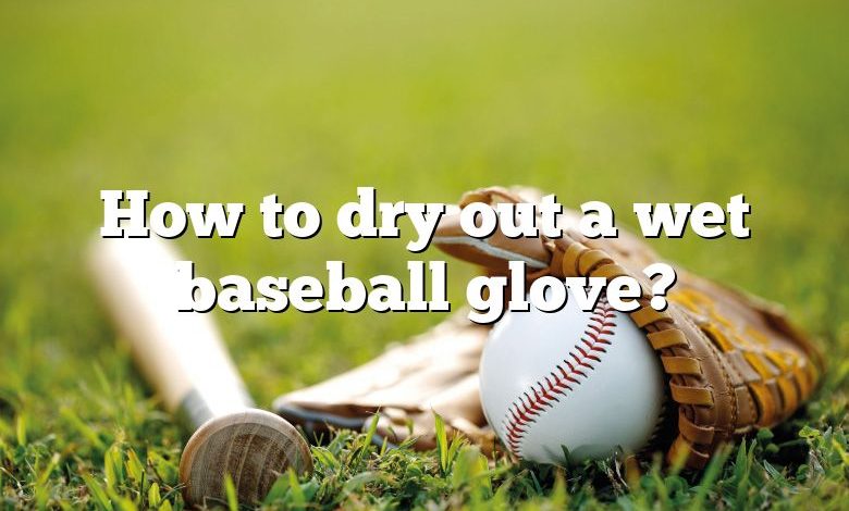 How to dry out a wet baseball glove?
