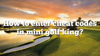 How to enter cheat codes in mini golf king?