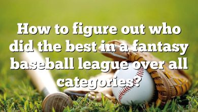 How to figure out who did the best in a fantasy baseball league over all categories?