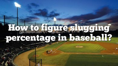 How to figure slugging percentage in baseball?