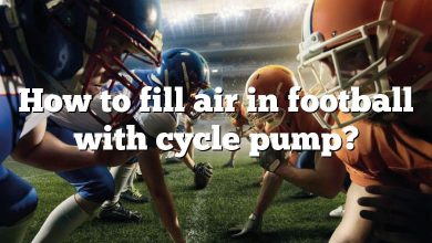 How to fill air in football with cycle pump?