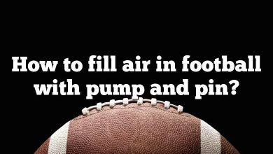 How to fill air in football with pump and pin?