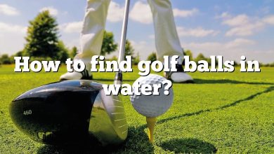How to find golf balls in water?