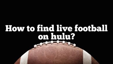How to find live football on hulu?