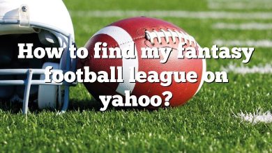 How to find my fantasy football league on yahoo?