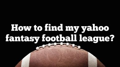 How to find my yahoo fantasy football league?