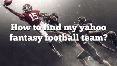 How to find my yahoo fantasy football team?