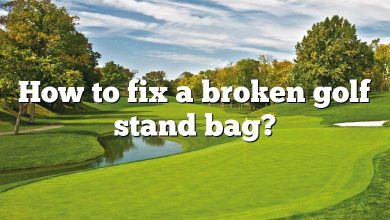 How to fix a broken golf stand bag?