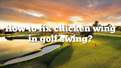 How to fix chicken wing in golf swing?