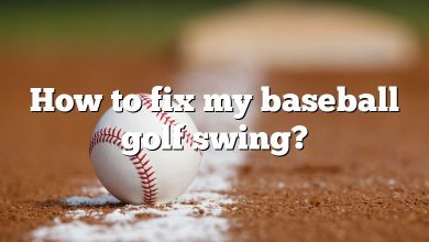 How to fix my baseball golf swing?