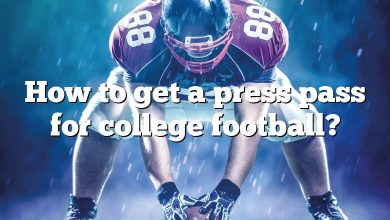 How to get a press pass for college football?