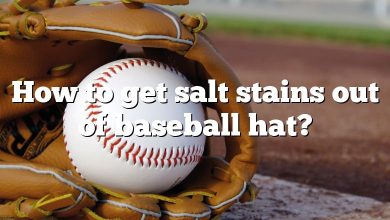 How to get salt stains out of baseball hat?