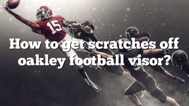 How to get scratches off oakley football visor?