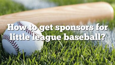 How to get sponsors for little league baseball?