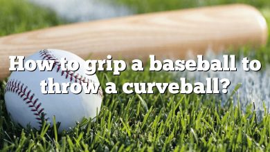How to grip a baseball to throw a curveball?