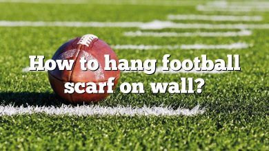 How to hang football scarf on wall?