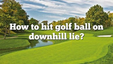 How to hit golf ball on downhill lie?