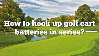 How to hook up golf cart batteries in series?