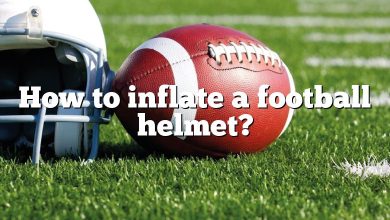 How to inflate a football helmet?