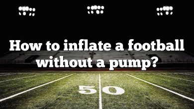 How to inflate a football without a pump?