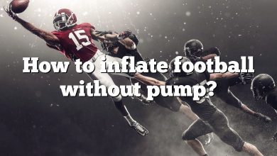 How to inflate football without pump?